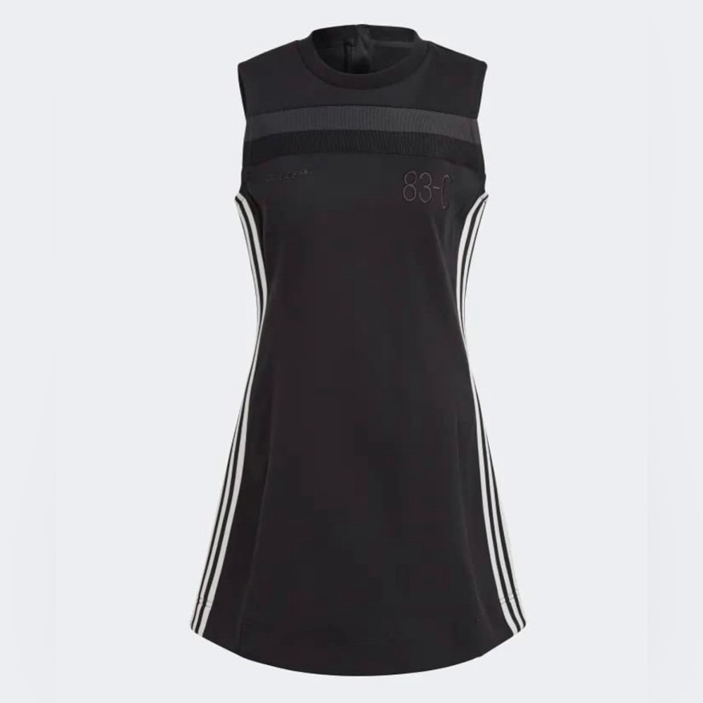 NWT! Adidas ORIGINALS women Black Version 83-C Dress HR3419 Size 14